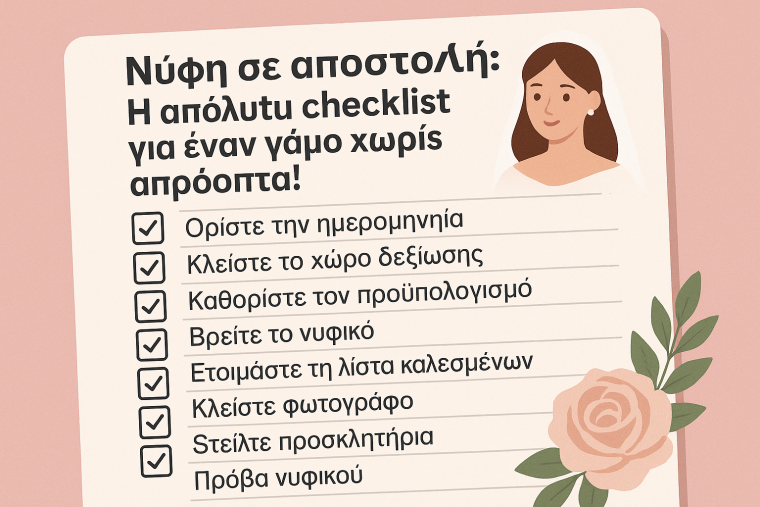Νύφη σε αποστολή! Checklist γάμου